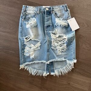 One Teaspoon Denim Skirt